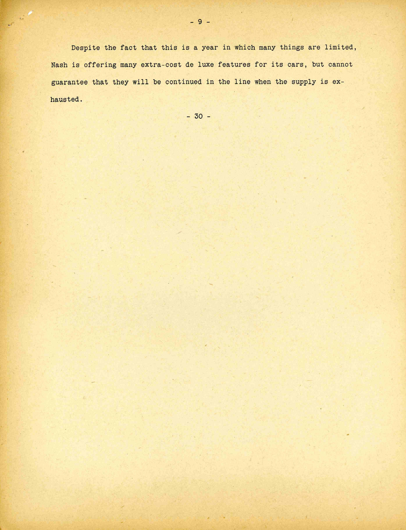 1942 Nash Press Kit Page 1